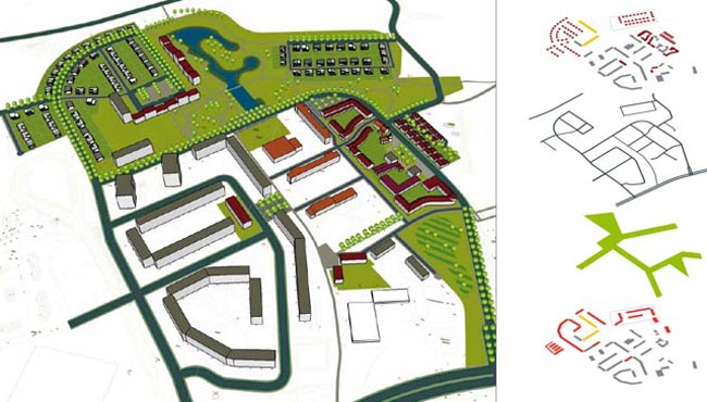 Masterplan for hosuing estate in Leipzig